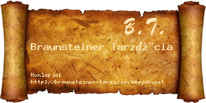Braunsteiner Tarzícia névjegykártya